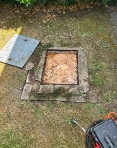 Inspection chamber opened up before clearing